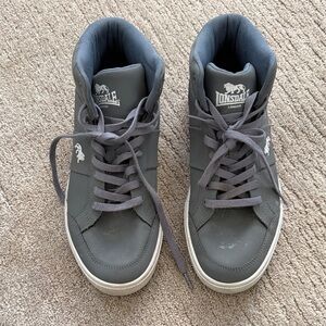 Lonsdale Gray High-Top Sneakers for Men